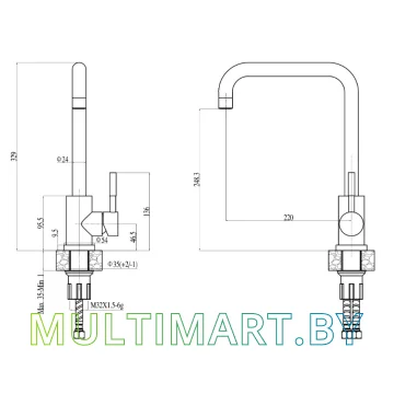 Смеситель Haiba HB70304-4 картинка 2